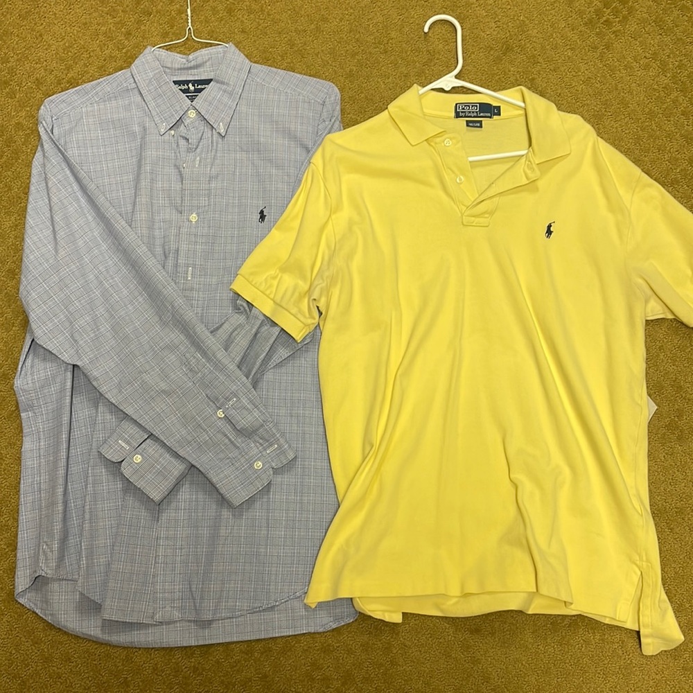 Lot of two Polo shirts. Size  L